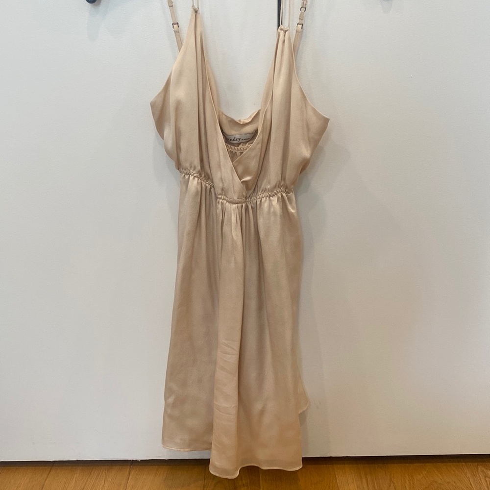 Silk slip mini dress